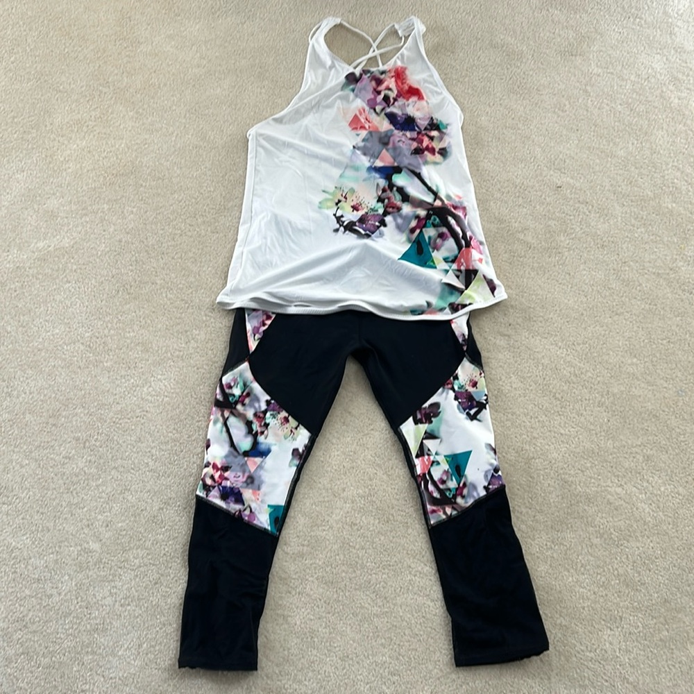 Calia workout set top size S, capris size M